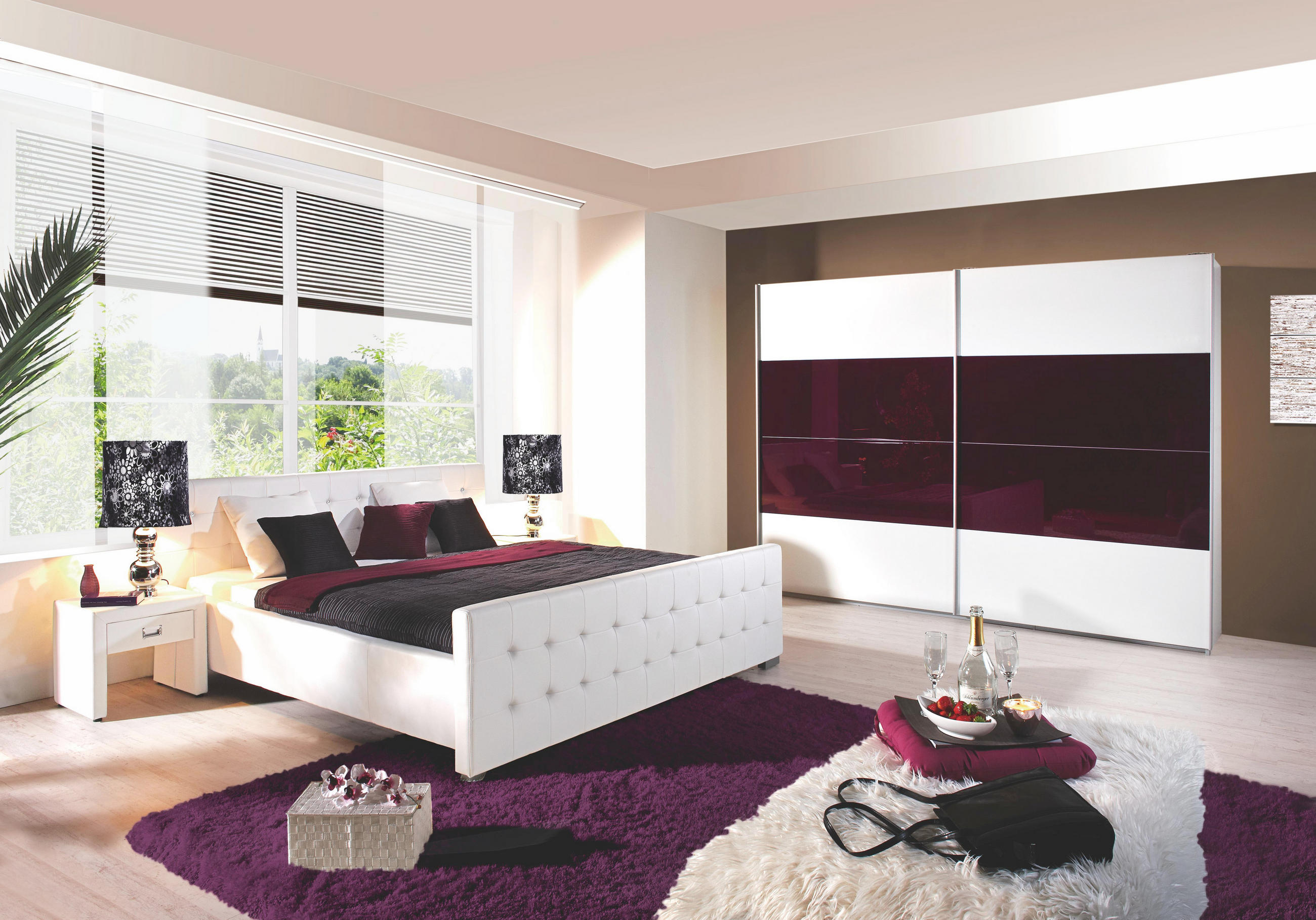 SCHWEBETÜRENSCHRANK 2-türig Braun, Wengefarben  - Wengefarben/Alufarben, Glas/Holzwerkstoff (181/229/63cm) - Xora