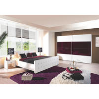 SCHWEBETÜRENSCHRANK 2-türig Braun, Wengefarben  - Wengefarben/Alufarben, Glas/Holzwerkstoff (181/229/63cm) - Xora