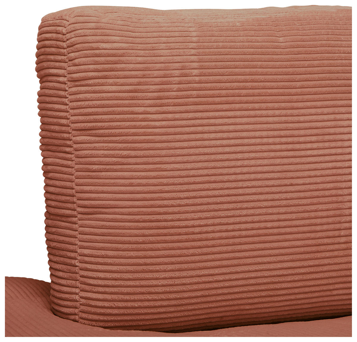 ECKSOFA in Cord Rostfarben  - Rostfarben/Schwarz, Design, Kunststoff/Textil (224/265cm) - Hom`in