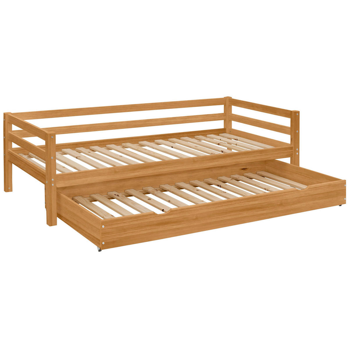 AUSZIEHBETT 90/200 cm  in Naturfarben  - Naturfarben, MODERN, Holz (90/200cm) - MID.YOU