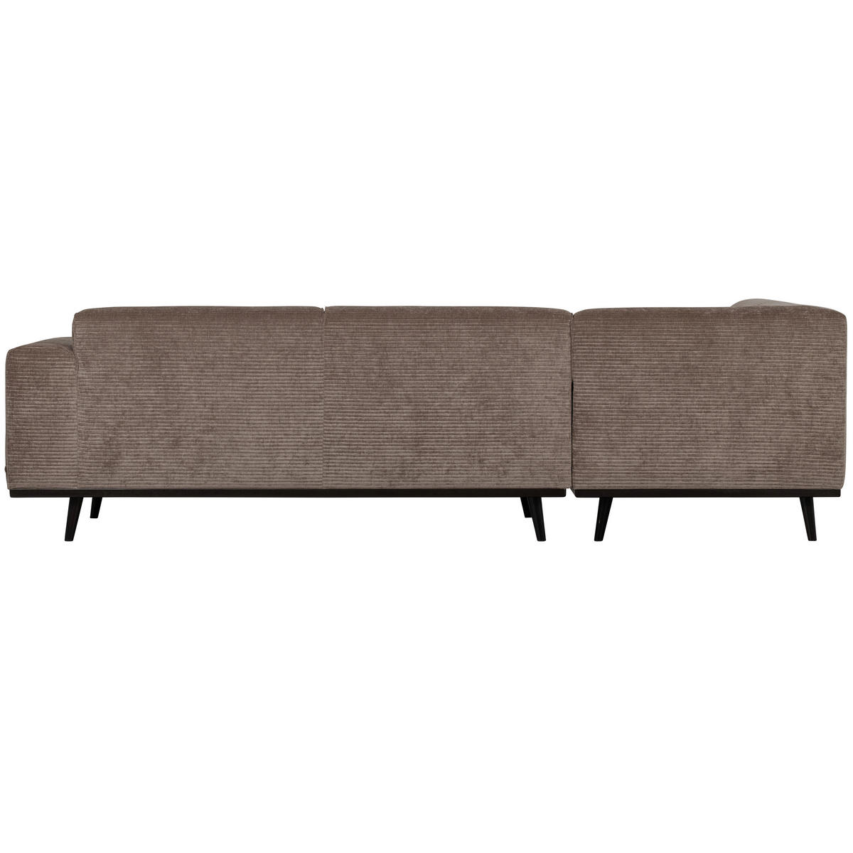 ECKSOFA Statement Taupe gerippt  - Taupe/Schwarz, Design, Holz/Textil (210/274cm) - Livetastic