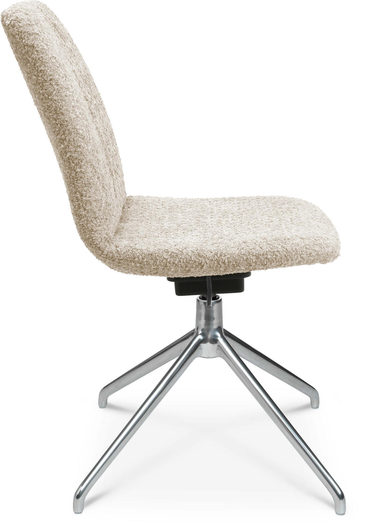 STUHL - Creme/Alufarben, Design, Textil/Metall (46/81,5-84,5/55cm) - Johann Jakob