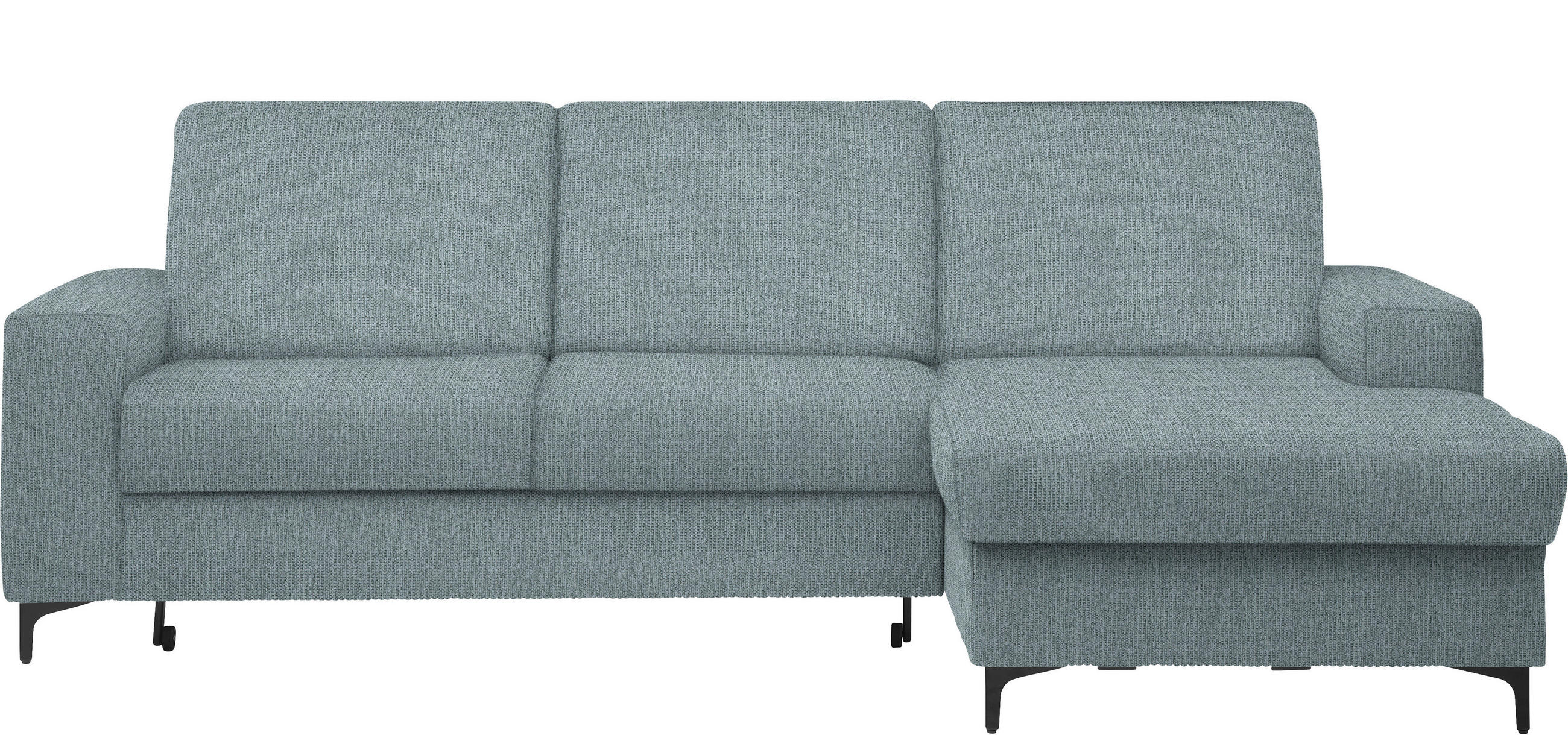 HÖRNSOFFA i vävt tyg blågrå  - blågrå/svart, Klassisk, metall/textil (247/167cm) - MID.YOU