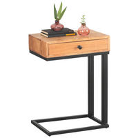 ODKLÁDACÍ STOLEK, akácie, černá, barvy akácie - černá/přírodní barvy, Trend, kov/dřevo (45/30/63cm) - Landscape