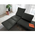 RÉCAMIERE in Echtleder Dunkelgrau  - Chromfarben/Dunkelgrau, Design, Leder/Metall (209/85-109/95-16cm) - Dieter Knoll