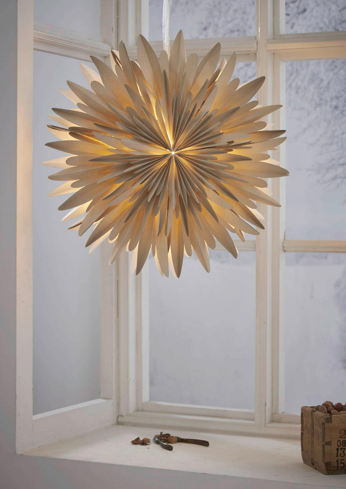 LED-DEKOLEUCHTE  - Beige, KONVENTIONELL, Papier (60/19/60cm) - Eglo