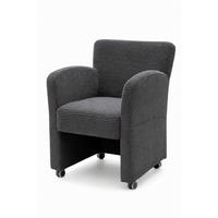 STOLICA S NASLONOM ZA RUKE  antracit  drvo, tekstil, drvni materijal      - antracit, Moderno, drvni materijal/drvo (65/85/66cm) - Livetastic