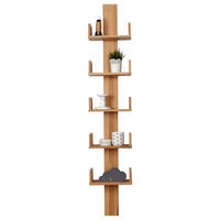 NÁSTĚNNÝ REGÁL, buk, přírodní barvy, 35/180/17 cm - přírodní barvy, Moderní, dřevo (35/180/17cm) - MID.YOU