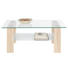 COUCHTISCH in Glas, Holzwerkstoff 110/65/45 cm - Eichefarben/Weiß, Design, Glas/Holzwerkstoff (110/65/45cm) - Carryhome COUCHTISCH in Glas, Holzwerkstoff 110/65/45 cm - Eichefarben/Weiß, Design, Glas/Holzwerkstoff (110/65/45cm) - Carryhome