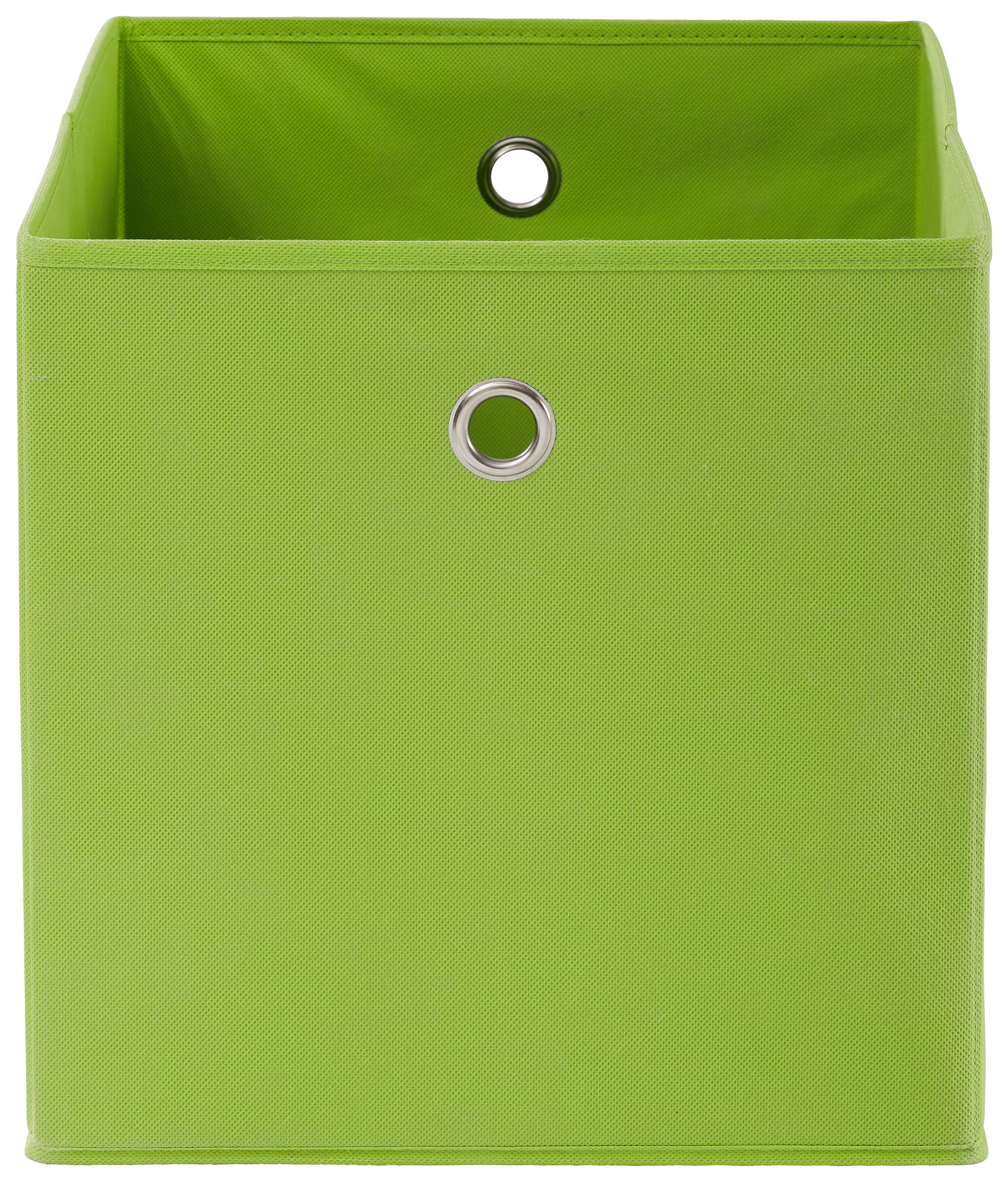 SKLÁDACÍ KRABICE, kov, textil, karton, 32/32/32 cm - barvy stříbra/zelená, Design, kov/karton (32/32/32cm) - Carryhome