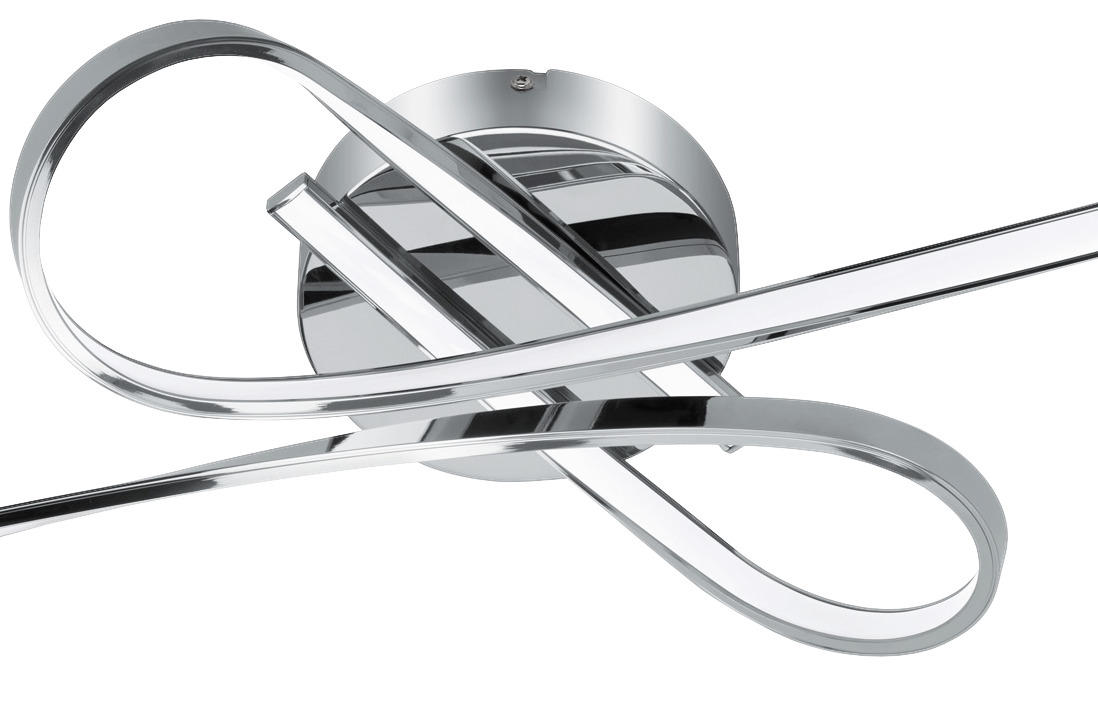 LED-DECKENLEUCHTE 10 W    70/42/15 cm  - Chromfarben/Weiss, Modern, Kunststoff/Metall (70/42/15cm) - Eglo