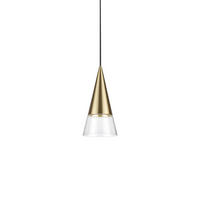 HÄNGELEUCHTE 15/233 cm  - Klar/Messingfarben, KONVENTIONELL, Glas/Metall (15/233cm) - Ideal Lux