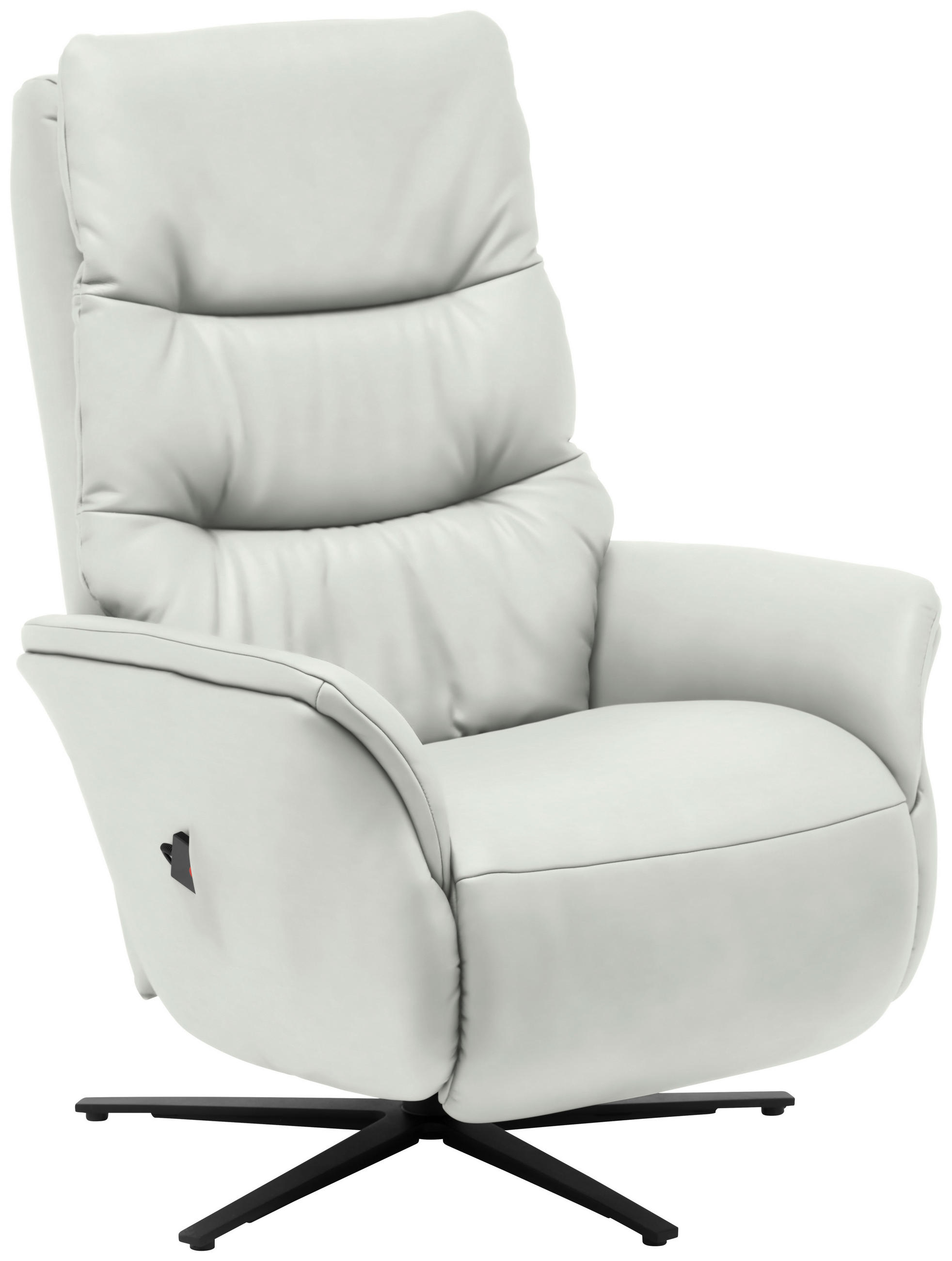 MASSAGESESSEL Echtleder Ecru    - Ecru/Anthrazit, KONVENTIONELL, Leder/Metall (74/114/97cm) - Himolla