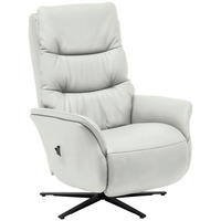 MASSAGESESSEL Echtleder Ecru    - Ecru/Anthrazit, KONVENTIONELL, Leder/Metall (74/114/97cm) - Himolla