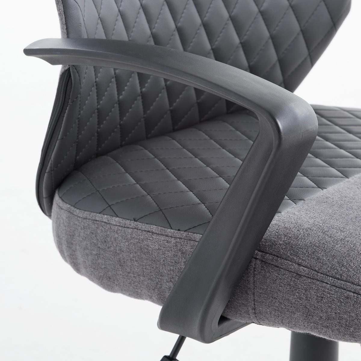 FORGÓSZÉK  bőrhatású textil antracit, sötétszürke  - fekete/antracit, Modern, műanyag/textil (68/112-120/68cm) - Xora