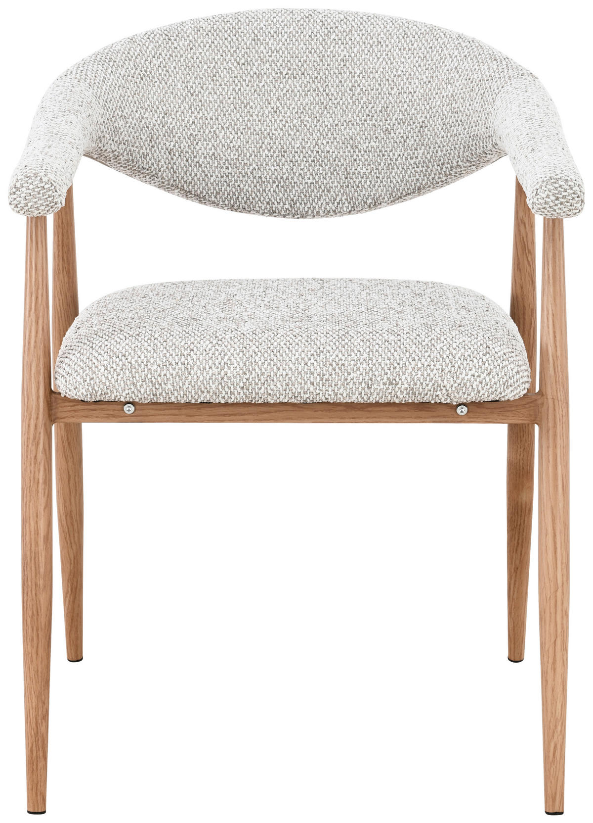 ARMLEHNSTUHL  Stoffauswahl Bouclé  Eichefarben, Hellgrau  - Eichefarben/Hellgrau, Design, Textil/Metall (58/78/60cm) - Lomoco