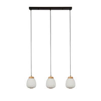 FÜGGŐLÁMPA 20/15/78,5 cm  - fekete/fehér, Basics, üveg/fém (20/15/78,5cm)