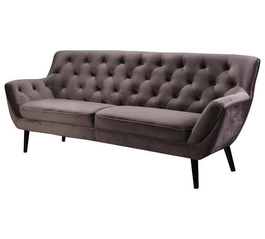 Bretz Cloud 7 Designer Samt Sofa Schwarz Viersitzer Couch