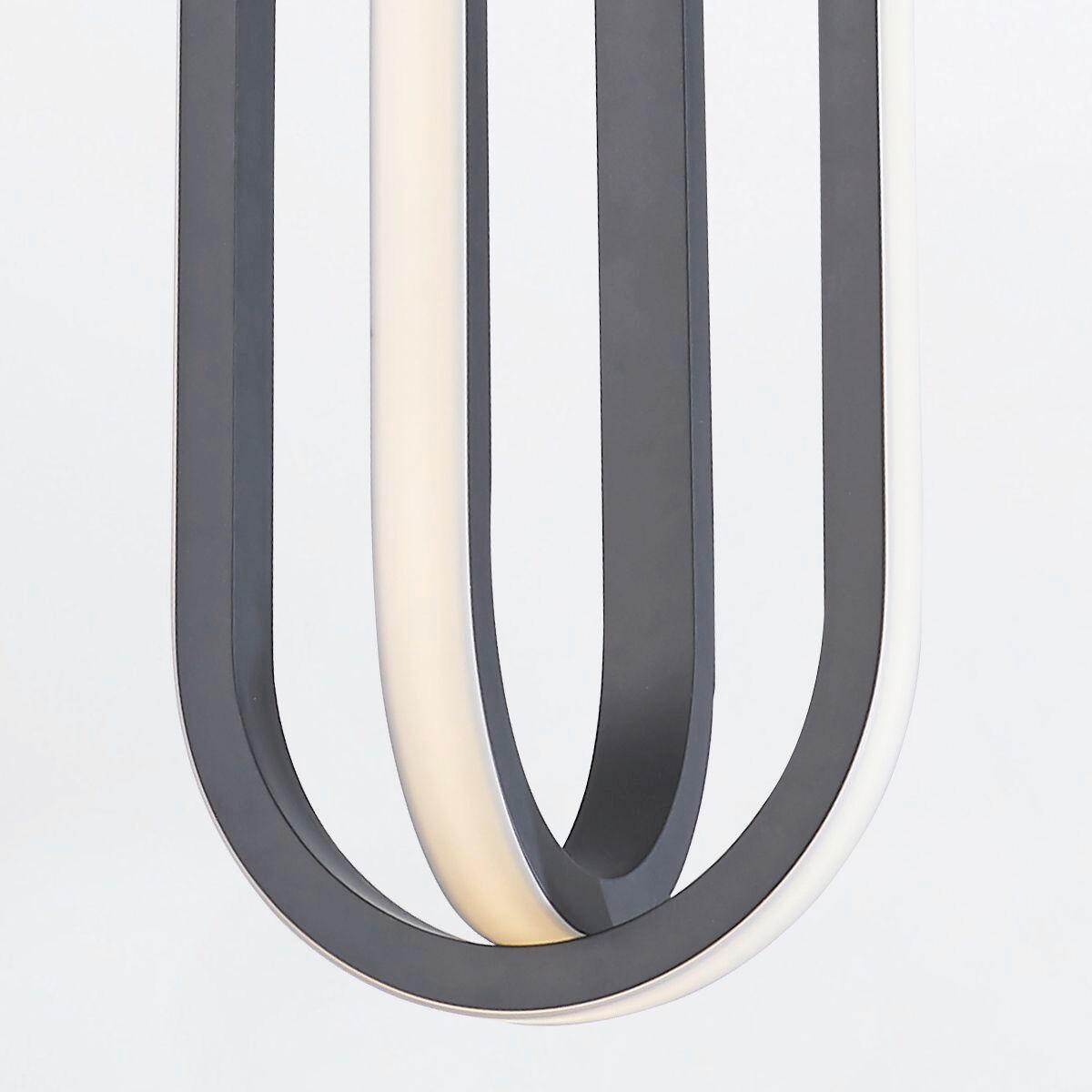 LED-HÄNGELEUCHTE Eurofase 21/63,5/63,5 cm   - Schwarz, Design, Kunststoff/Metall (21/63,5/63,5cm) - Elstead Lighting