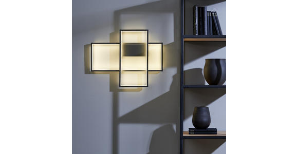 LED-DECKENLEUCHTE - Schwarz, Design, Kunststoff/Metall (50/40/6cm) - Ambiente