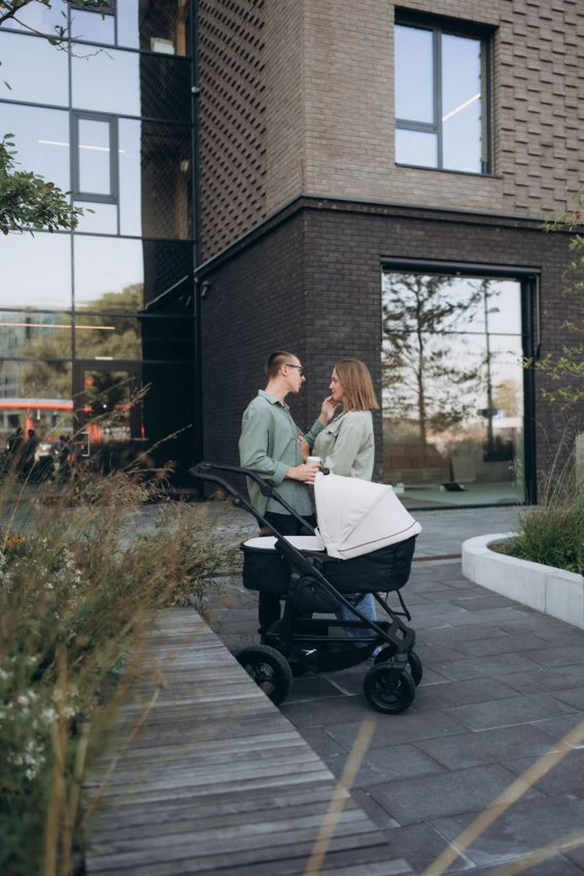 KOMBIKINDERWAGEN    - Anthrazit, Basics, Metall (57/110/108cm) - TFK