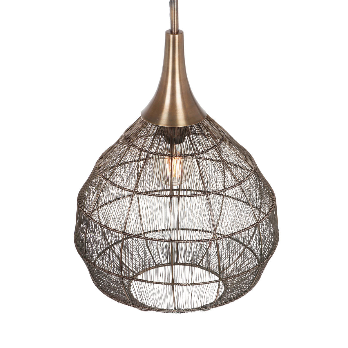 HÄNGLAMPA SORAYA 42/150 cm  - mässingsfärgad, Basics, metall (42/150cm) - Trio Leuchten