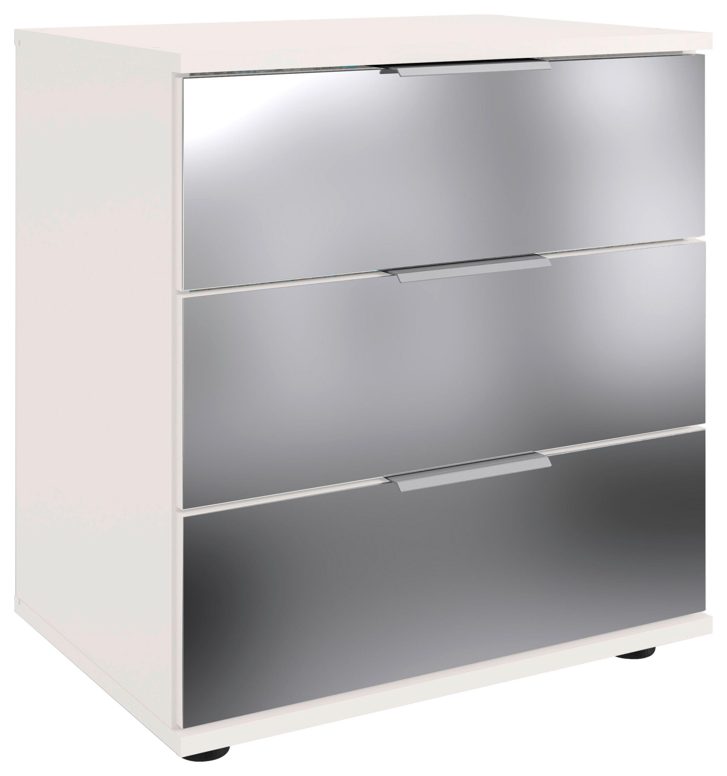 NOĆNI STOČIĆ prozirna, bela  - prozirna/bela, Moderno, staklo/metal (52/58/38cm) - P & B