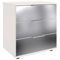 Noptieră, 52/58/38 cm, străveziu, alb - alb/străveziu, Modern, plastic/sticlă (52/58/38cm) - P & B