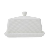 DÓZA NA MASLO porcelán keramika  - biela, Basics, keramika (16,5/11/11,5cm) - Maxwell & Williams