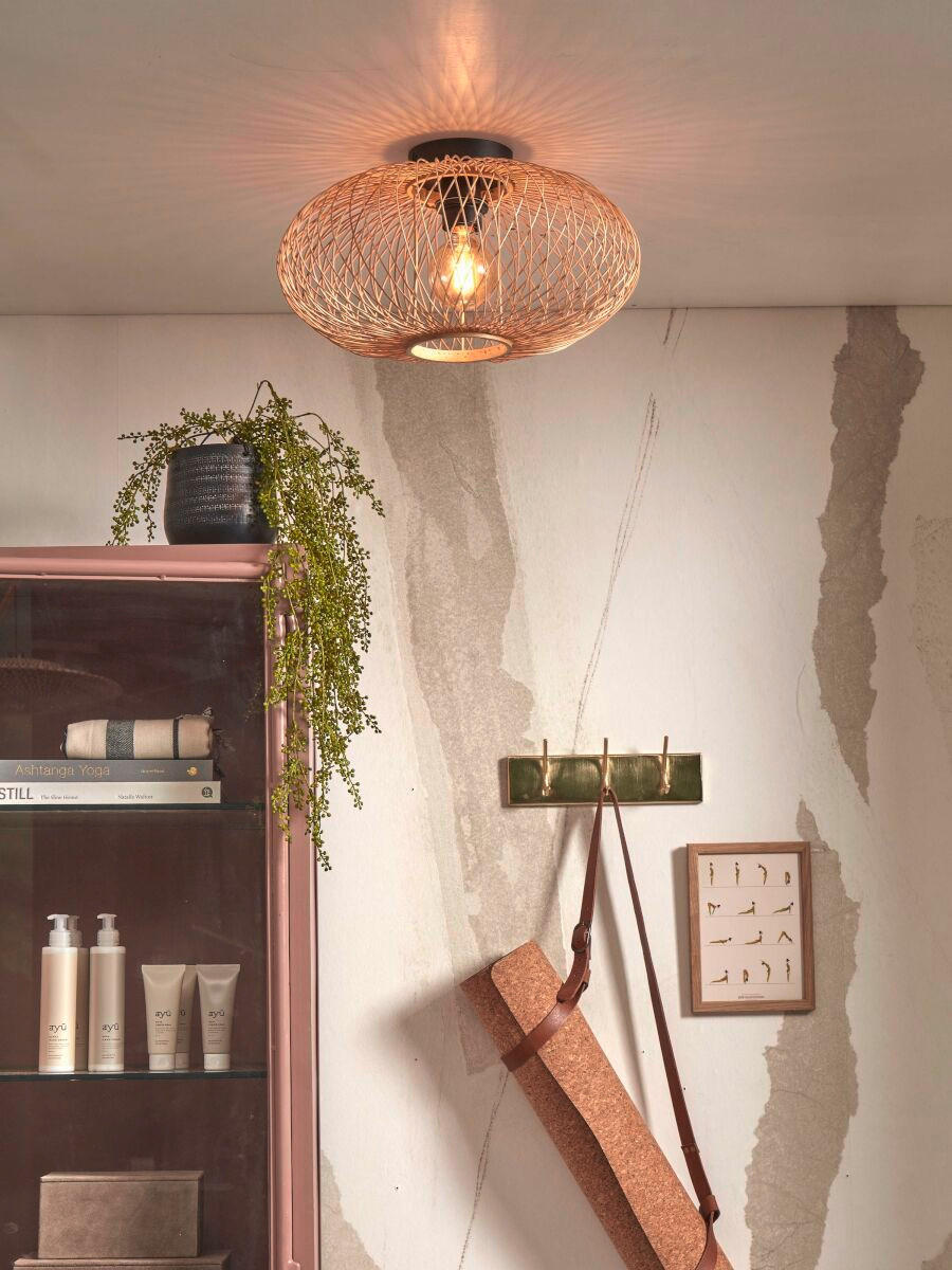 DECKENLEUCHTE GOOD&MOJO 40/20 cm - Naturfarben, Trend (40/20cm) - Good & Mojo