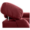 ECKSOFA Bordeaux Samt - Chromfarben/Bordeaux, KONVENTIONELL, Textil/Metall (206/271cm) - Carryhome