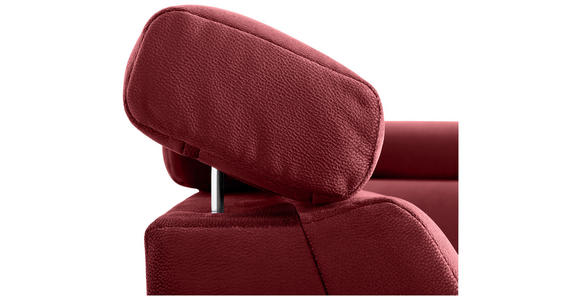 ECKSOFA Bordeaux Samt - Chromfarben/Bordeaux, KONVENTIONELL, Textil/Metall (206/271cm) - Carryhome