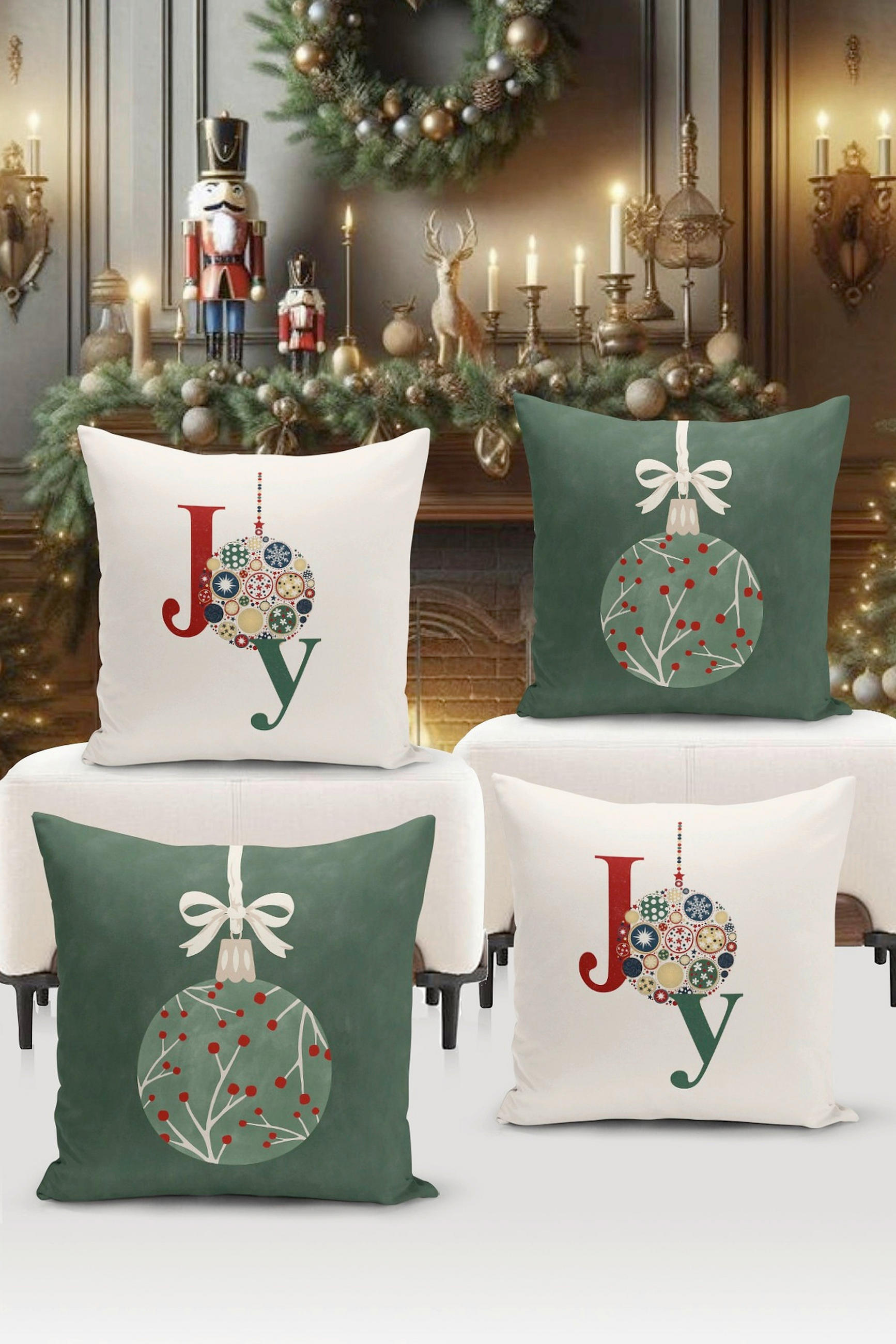 KISSENBEZUG-SET Artfchrst4-48 43/43 cm  - Multicolor, Basics, Textil (43/43cm) - X-Mas