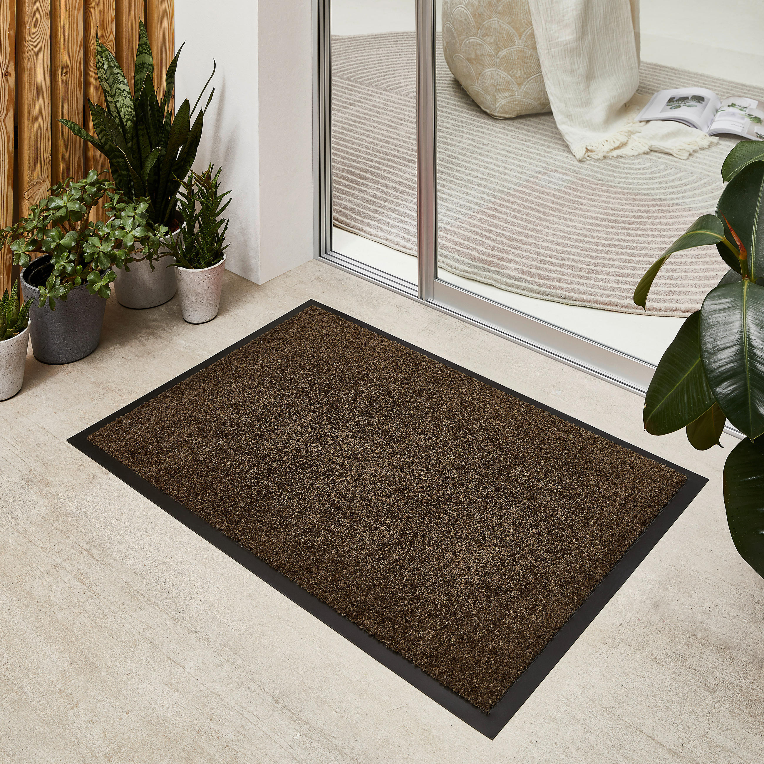 FUßMATTE  40/60 cm  Teakfarben  - Teakfarben, Basics, Textil (40/60cm) - Esposa