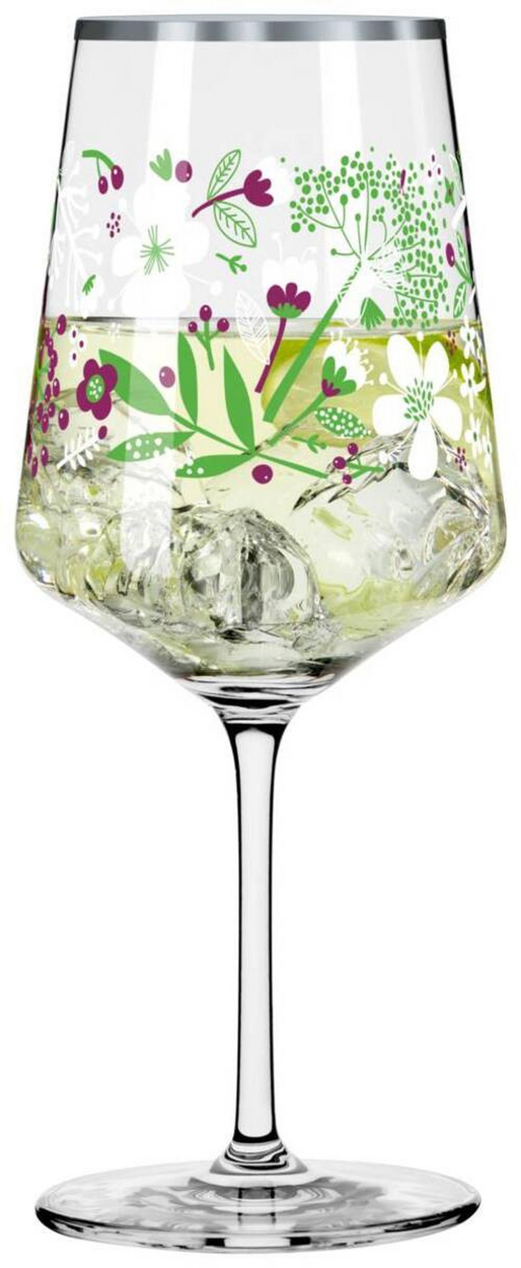 SPRITZERGLAS 544 ml 4-teilig  - Platinfarben/Lila, LIFESTYLE, Glas (20,3/26,6/19,4cm) - Ritzenhoff