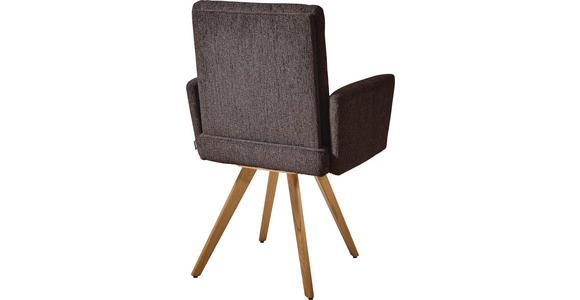 ARMLEHNSTUHL in Holz, Textil Dunkelbraun - Eichefarben/Dunkelbraun, Design, Holz/Textil (56/92/60cm) - Dieter Knoll