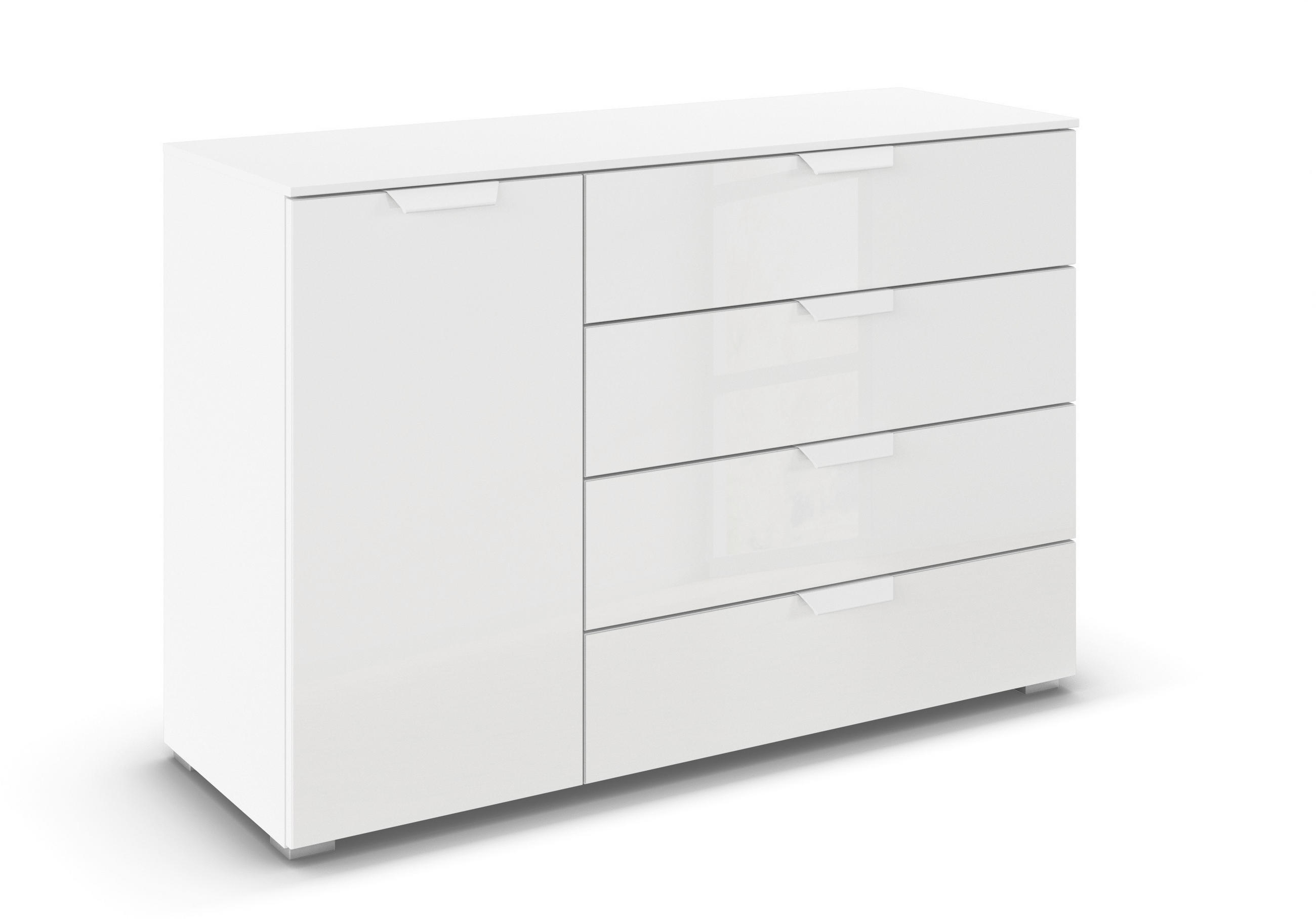 KOMMODE in 120/81/42 cm - Weiß, Design, Glas/Holzwerkstoff (120/81/42cm) - Carryhome