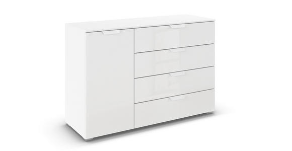 KOMMODE in 120/81/42 cm - Weiß, Design, Glas/Holzwerkstoff (120/81/42cm) - Carryhome