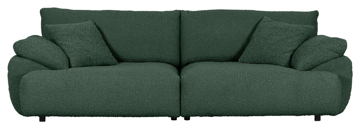 BIG SOFFA i plysch petrol  - petrol/svart, Modern, textil/plast (290/68/117cm) - MID.YOU