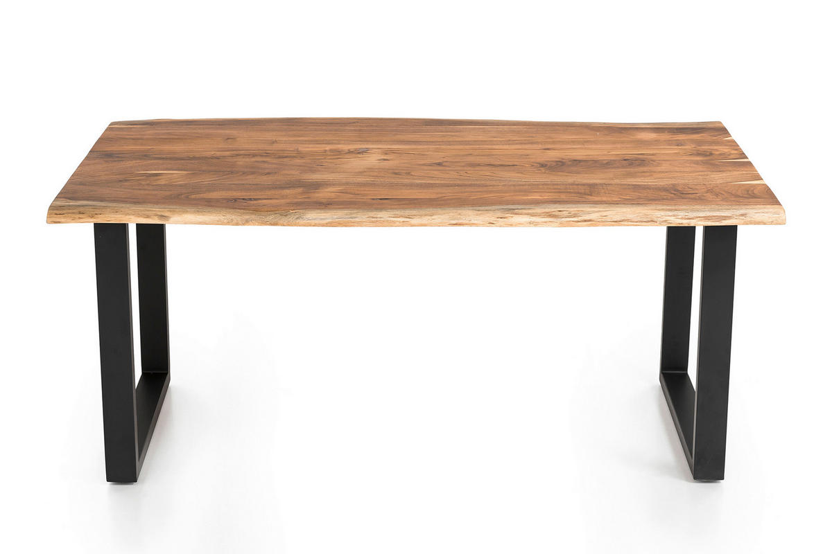 ESSTISCH in Holz 140/80/76,5 cm  - Schwarz/Naturfarben, MODERN, Holz/Metall (140/80/76,5cm) - Livetastic
