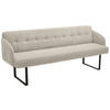 SITZBANK 217/85/69 cm Cord Naturfarben Metall  - Schwarz/Naturfarben, Design, Textil/Metall (217/85/69cm) - Musterring