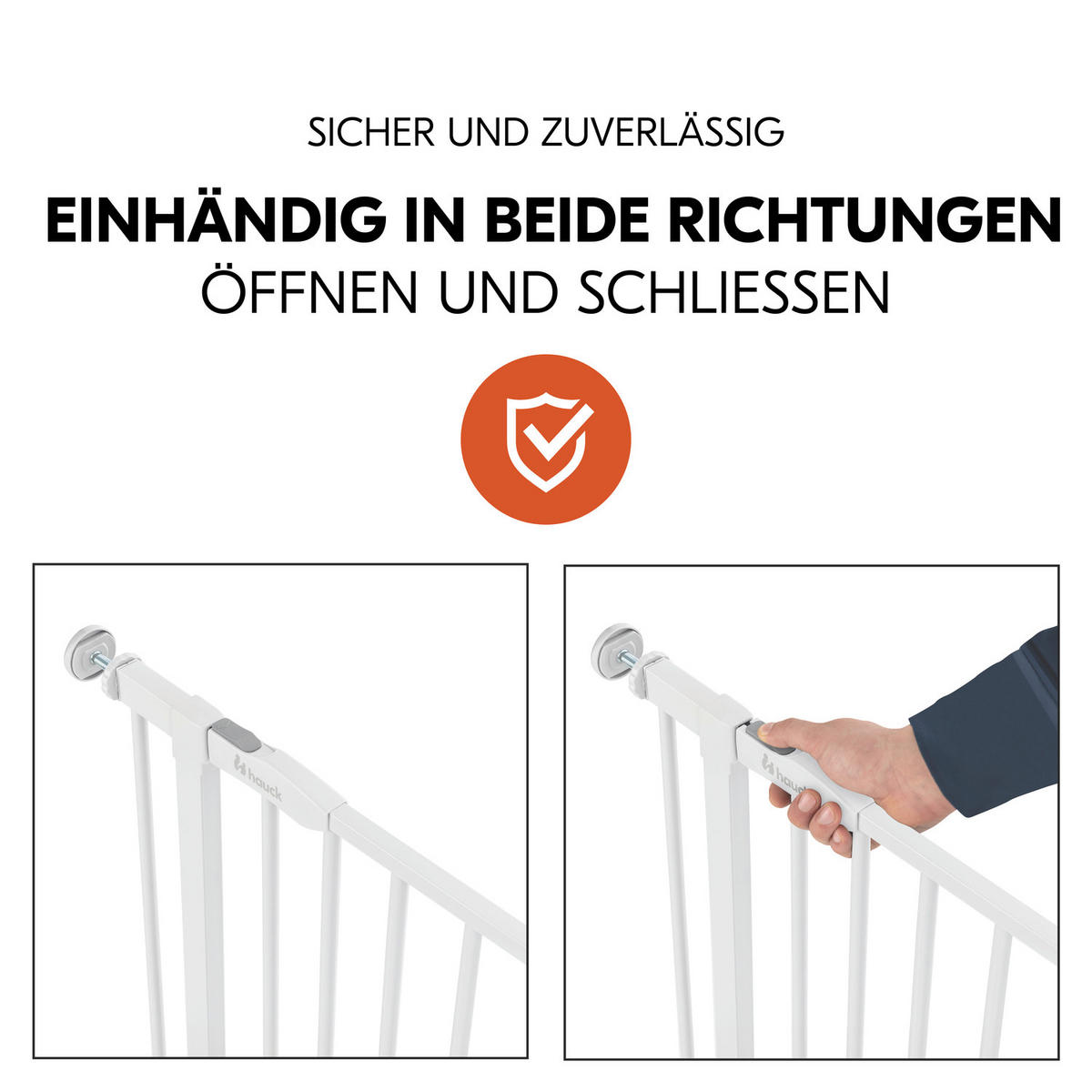 TÜRSCHUTZGITTER  - Weiß, Basics, Kunststoff/Metall (75- 80/77/4cm) - Hauck