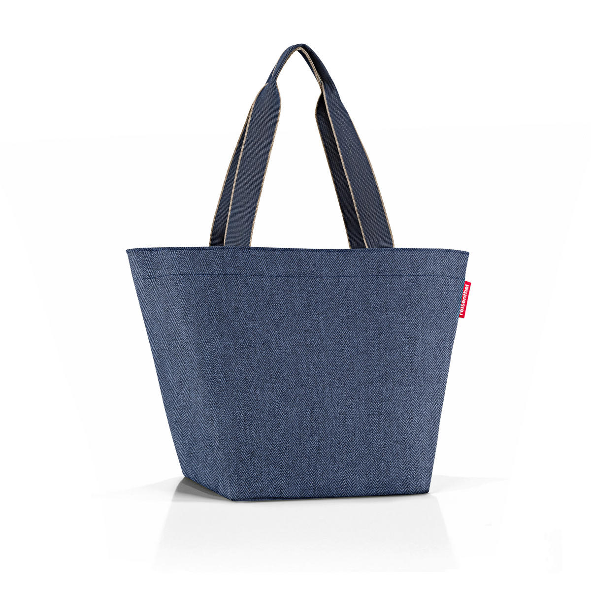KABELKA SHOPPER tmavomodrá - čierna/biela, Basics, textil (51/30,5/26cm) - Reisenthel