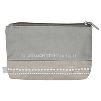 SCHREIBWARENBOX  - Grau, Basics, Textil (18,5/13,5cm) - Räder
