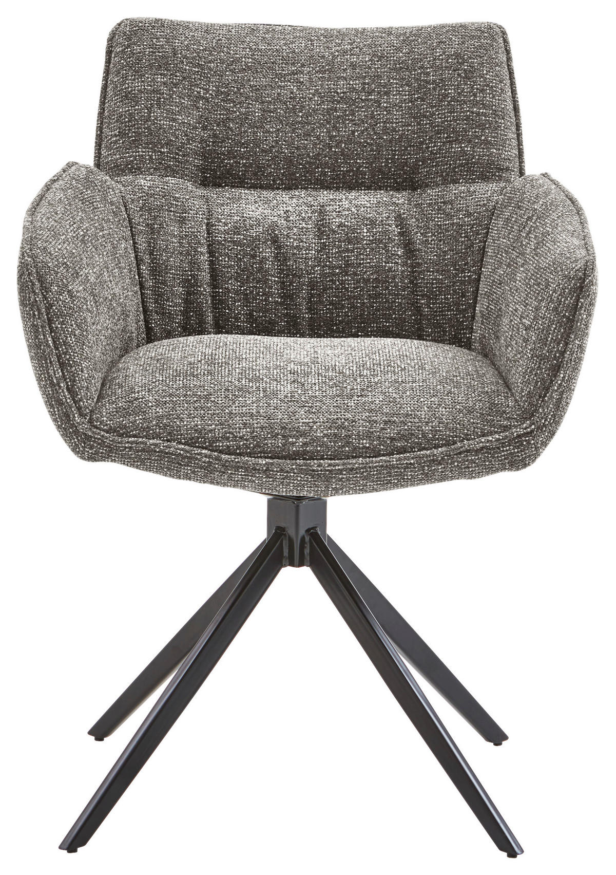 ARMLEHNSTUHL  in Eisen Webstoff  - Schwarz/Grau, Design, Textil/Metall (60/83,5/65cm) - Valdera