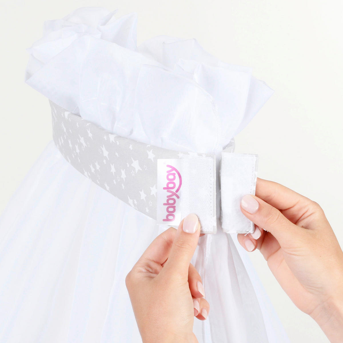 MOSKITONETZ  - Hellgrau, Basics, Textil (310/160/0,1cm) - Babybay