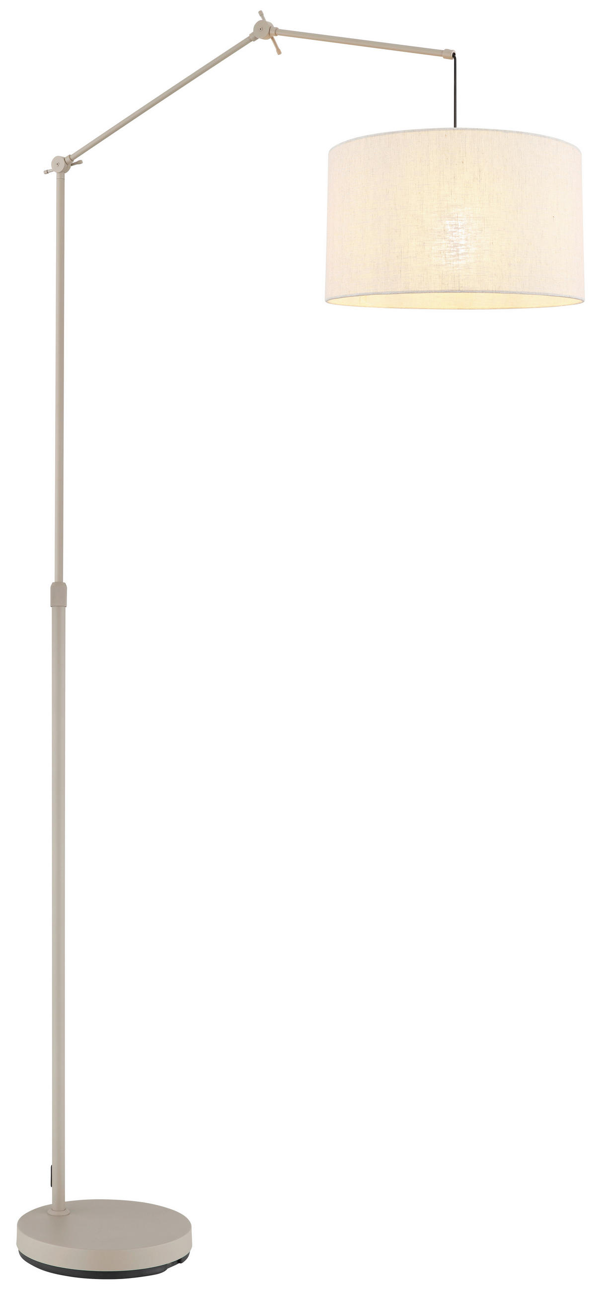 STEHLEUCHTE Rom 112/40/200 cm  - Sandfarben/Beige, Design, Kunststoff/Textil (112/40/200cm) - Globo
