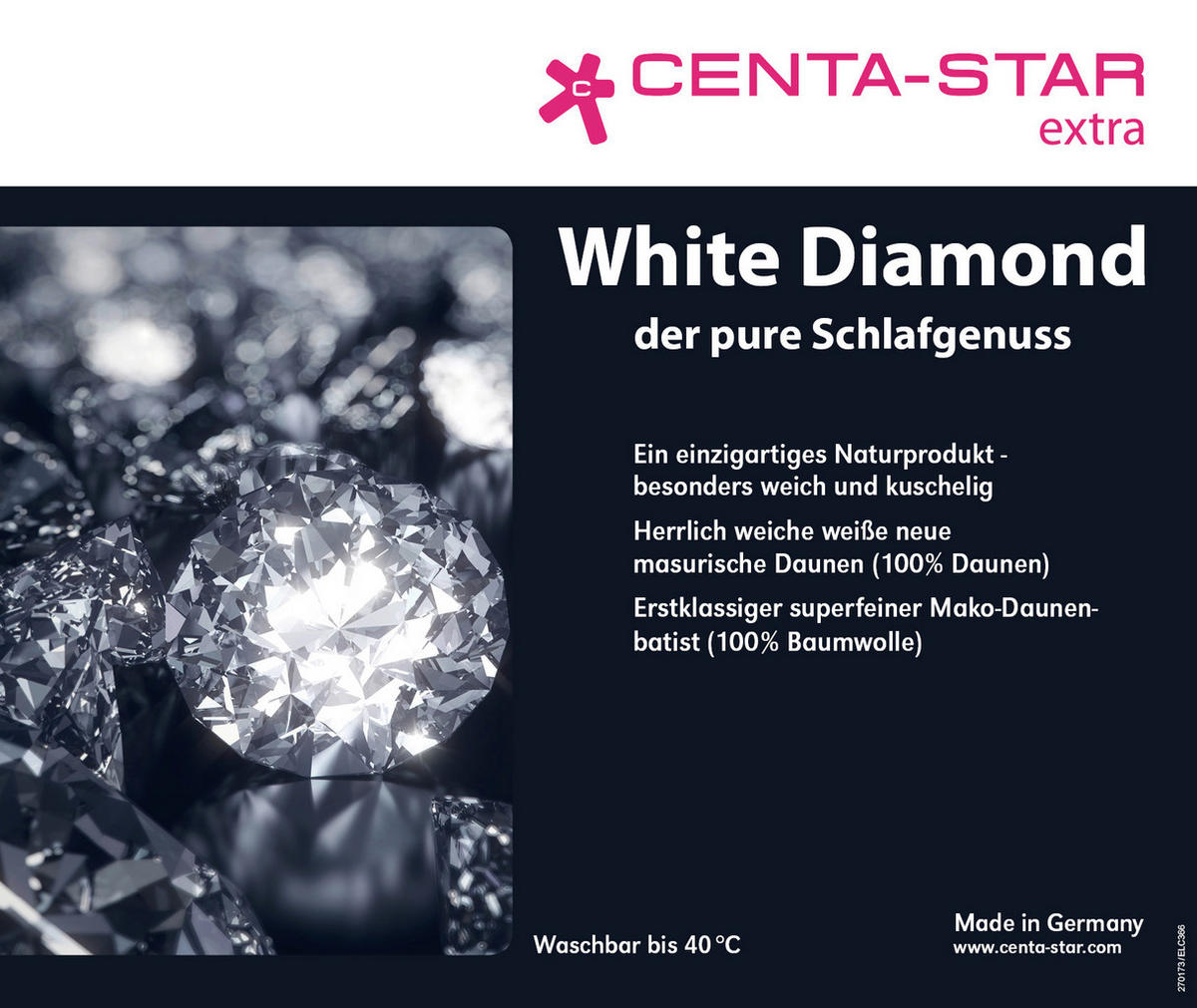 DAUNENDECKE   135/200 cm   - Weiß, Design, Textil (135/200cm) - Centa-Star