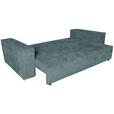 BIGSOFA in Flachgewebe Blau  - Chromfarben/Blau, KONVENTIONELL, Textil/Metall (256/68/122cm) - Carryhome
