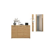 GARDEROBE  in 215/200/40 cm  - Buchefarben, KONVENTIONELL, Glas/Holzwerkstoff (215/200/40cm) - Cantus